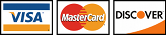 We accept Visa, MasterCard, & Discover